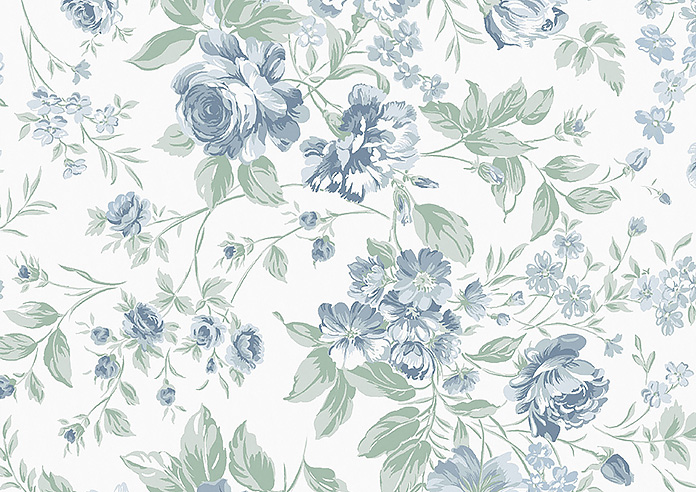Shabby Chic by Rachel Ashwell Romantic Rose (Blackout), Blue - Twist&Fit Roller Blind - Image 6